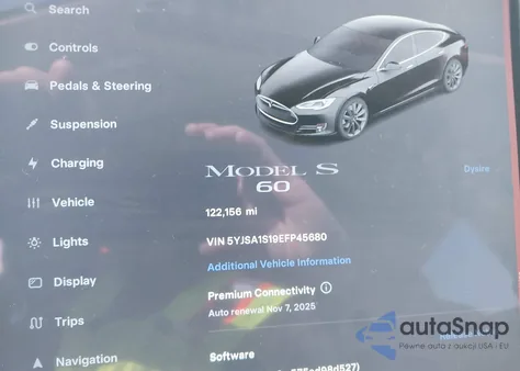 2014 Tesla Model S from USA, damaged, VIN 5YJSA1S19EFP45680